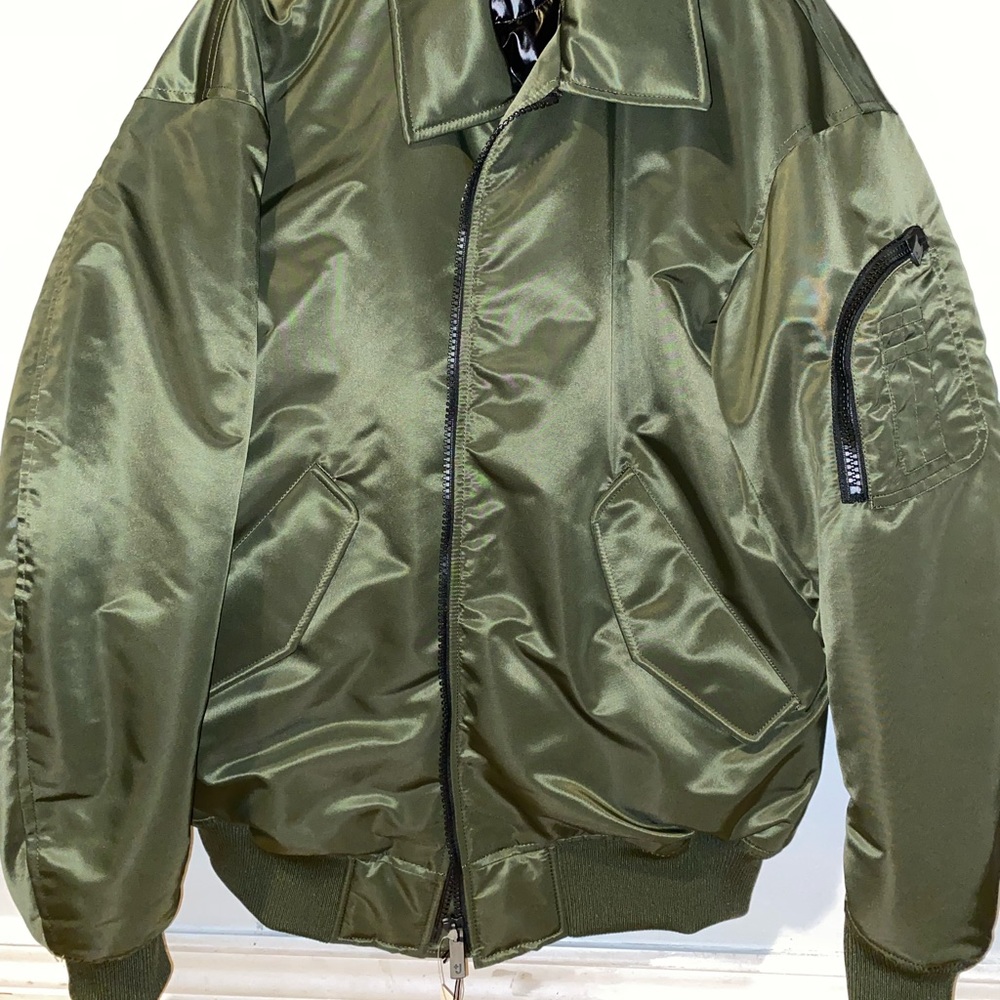 Brand new with tags green Jil sander x Uniqlo oversized bomber jacket